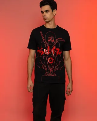 CAMISETA TAM M NARUTO SHIPPUDEN – ITACHI UCHIHA – PRETA – PITICAS