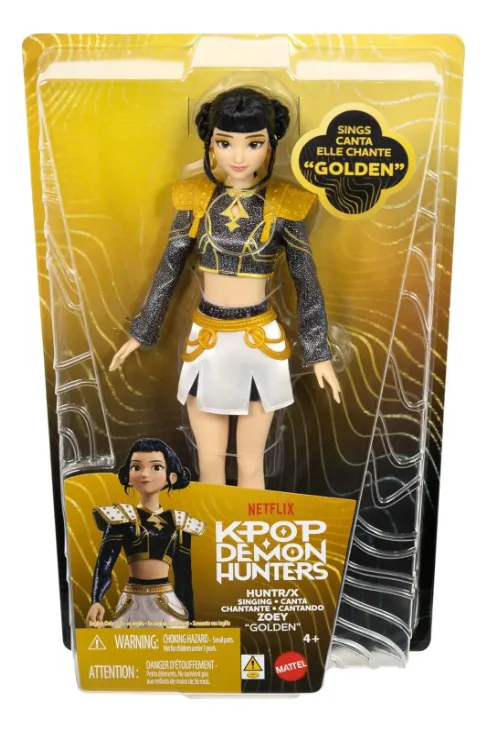 BONECA KPOP DEMON HUNTERS GOLDEN ZOEY