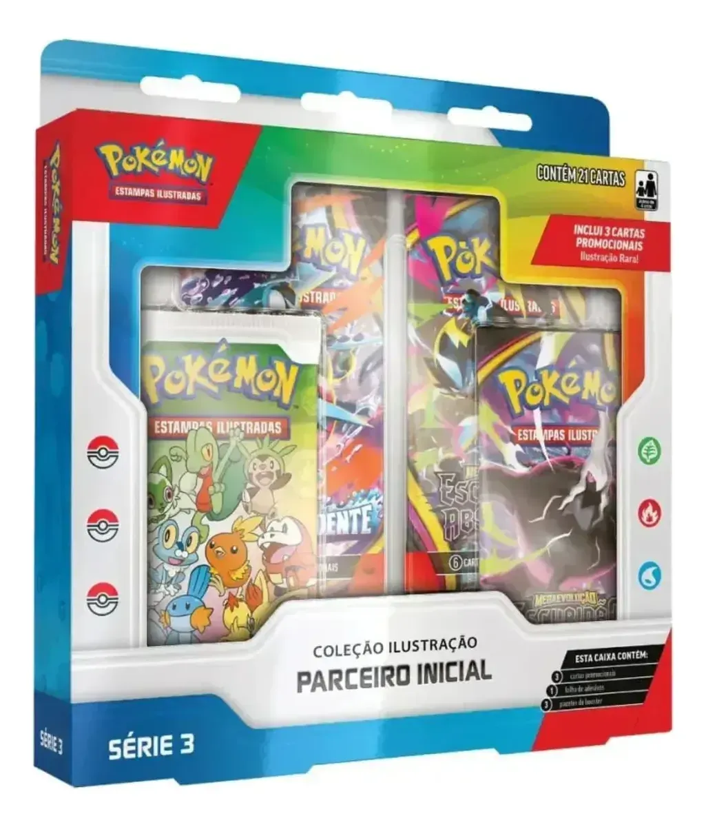 POKEMON BOX COLECAO ILUSTRADOR PARCEIRO INICIAL 3